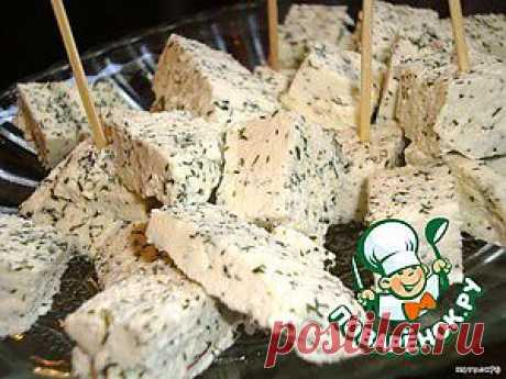 Мягкий домашний сыр с укропом - кулинарный рецепт