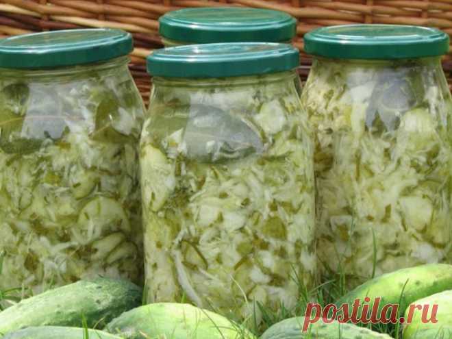 Салат из огурцов на зиму, рецепт