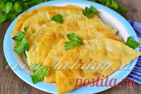 Чебуреки с мясом, очень удачное хрусткое тесто
