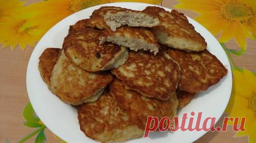 Ленивые беляши на кефире с фаршем - рецепт с фото / Простые рецепты
