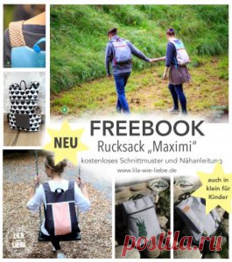 Rucksack nähen: "Maximi" (ein Schnitt für Erwachsene und Kinder) - Lila wie Liebe