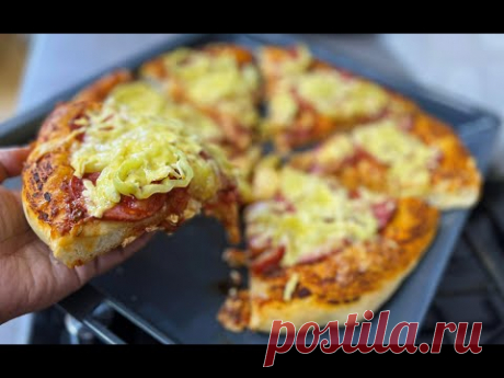 ЗА 15 МИНУТ БЕЗ ВЕСОВ БЕЗ ЗАМЕСА МГНОВЕННАЯ ВКУСНЯТИНА НА УЖИН СОЧНАЯ ДОМАШНЯЯ ПИЦЦА ЛЮБИМЫЙ РЕЦЕПТ