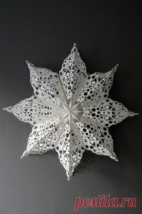 Об’ємні зірочкки-сніжинки: 4 чудових майстер-класа | Ідеї декору