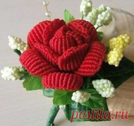 Плетём розы в технике китайских узелков — Сделай сам, идеи для творчества - DIY Ideas