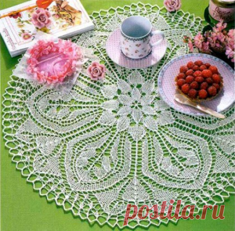 Салфетки связанные спицами / Вязание спицами / В рукоделии
