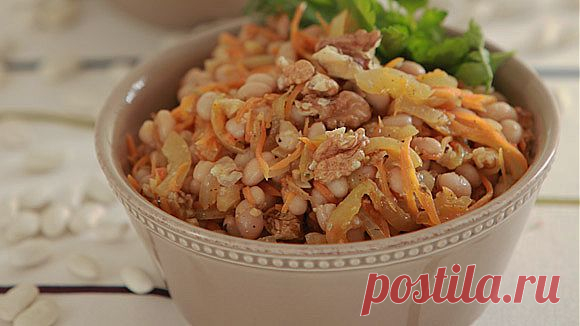 РЕЦЕПТ: ФАСОЛЬ С ОВОЩАМИ И ГРЕЦКИМИ ОРЕХАМИ