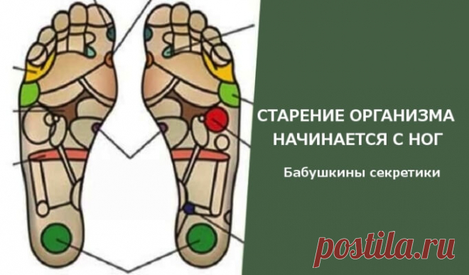 Организм человека начинает стареть с ног и вот почему — Бабушкины секреты Это еще древние китайцы выявили, и в их тактике описаны некоторые приемы, которые способствуют укреплению ног, а, значит, задерживают старение организма. Надо обязательно ходить босиком! Конечно, возможности делать это на улице практически нет — ходите дома. Если у вас холодный пол, все равно снимите тапочки хотя бы на 10 минут. А если у вас хватит настойчивости делать это раза три в день, вас можно ...