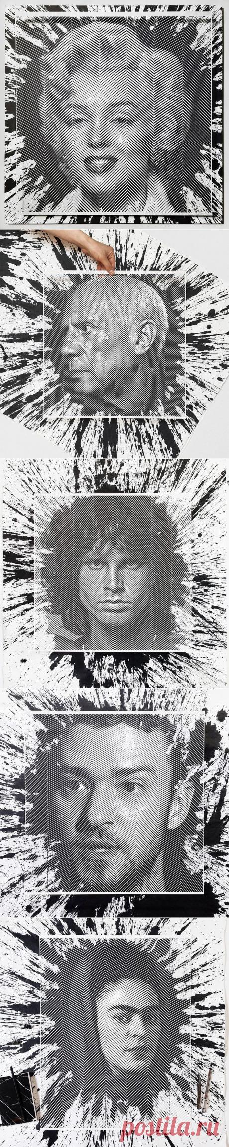 Ю Хен Фотореалистичной бумаги вырезать портреты | забавная Планета