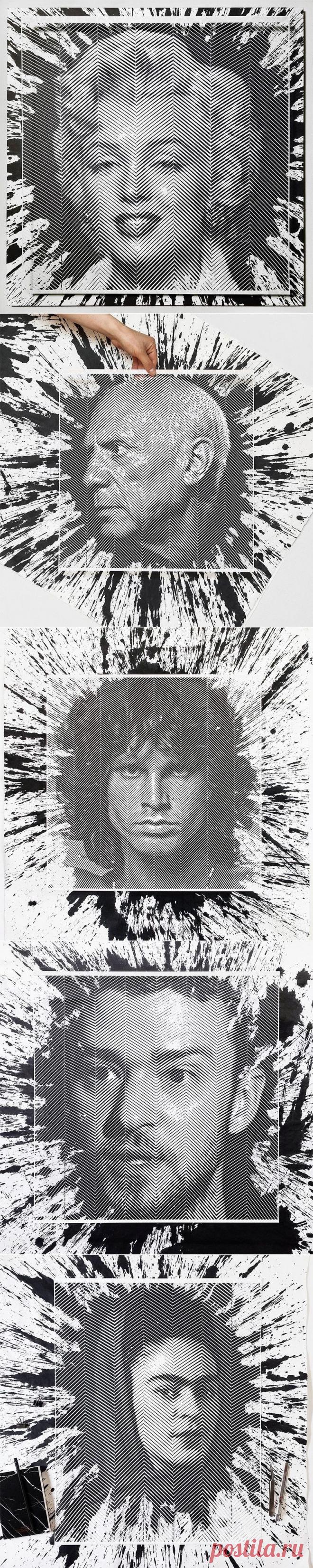 Ю Хен Фотореалистичной бумаги вырезать портреты | забавная Планета