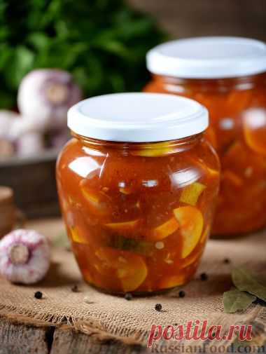 Рецепт: Лечо из кабачков (без стерилизации) на RussianFood.com
