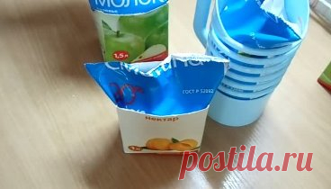 Как использовать коробки из под сока Способы Поделки Лайфхак