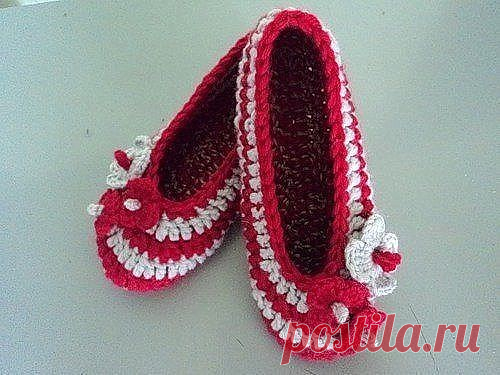 Слиперсы связанные крючком