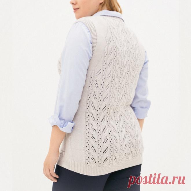 Трикотаж от отечественного бренда — ажурный жилет, безрукавка и свитер с шикарным узором + схемы | Вяжем вместе! | Дзен