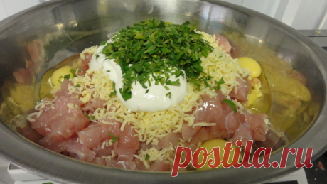 Куриные оладьи с сыром