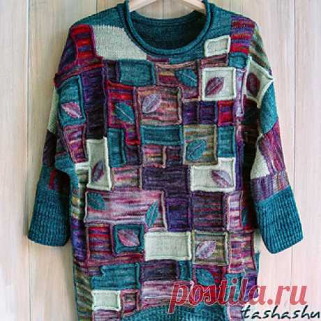 Colorblock oversized sweater pattern by Svetlana Gordon 
COLORBLOCK SWEATER
