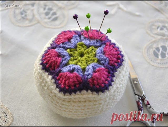 Игольница крючком "Африканский цветок". Идеи и мастер-класс
