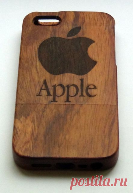 «Гравировка логотипа Apple на чехле для iPhone 5 из дерева волошского ореха» в портфолио компании «&quot;i-BAG&quot; — интернет-магазин техники Apple и эксклюзивных аксессуаров»