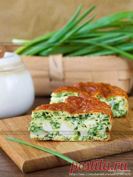 Безумно вкусно-нежный пирог с зеленым луком, курицей и сырной корочкой / Surfingbird - проводи время с пользой для себя!