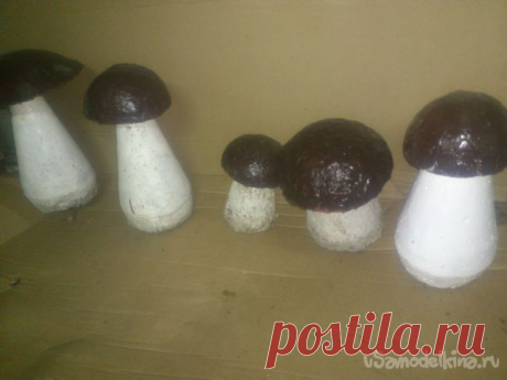 «Дачные грибы» из остатков бетона или раствора