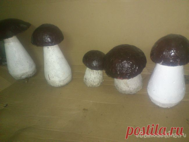 «Дачные грибы» из остатков бетона или раствора