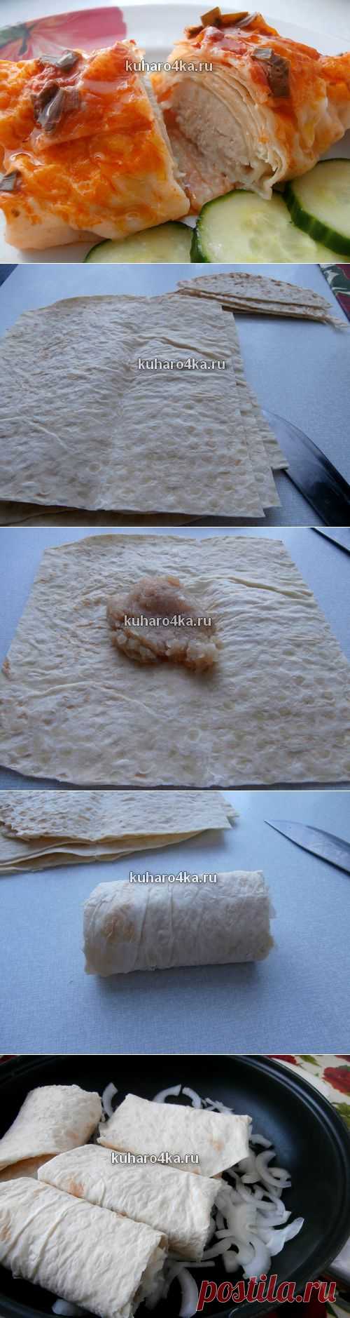 Конвертики из лаваша