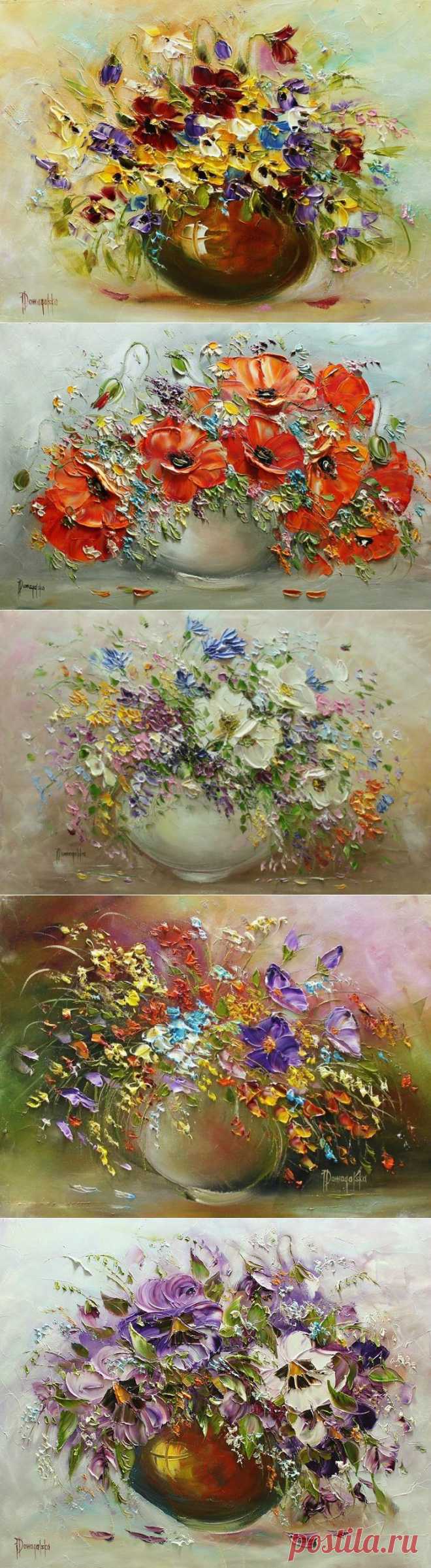 Joanna Domagalska \ Роскошь цветочного букета.