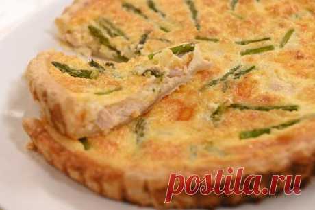 Киш лорен с курицей и спаржей - сытно, сочно и очень вкусно!