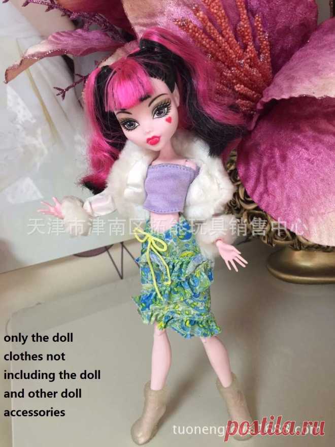 Натуральная разнообразие цветовой стиль для monster high одежда девушки кукла дух кукла костюмы с платьем аксессуары купить на AliExpress