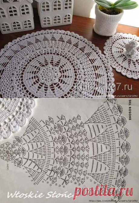 КРАСИВАЯ САЛФЕТКА, СВЯЗАННАЯ КРЮЧКОМ | Клубок