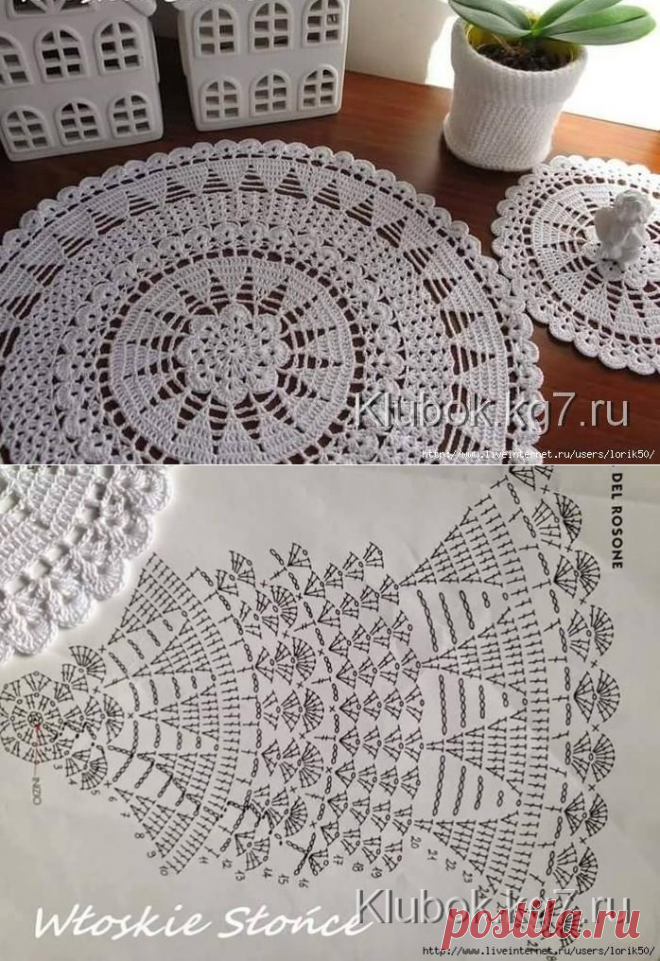 КРАСИВАЯ САЛФЕТКА, СВЯЗАННАЯ КРЮЧКОМ | Клубок