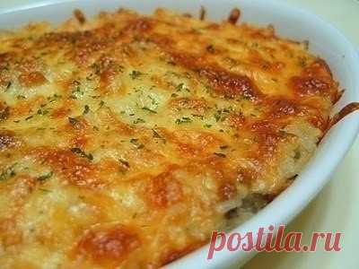 Нежная запеканка из индейки с рисом