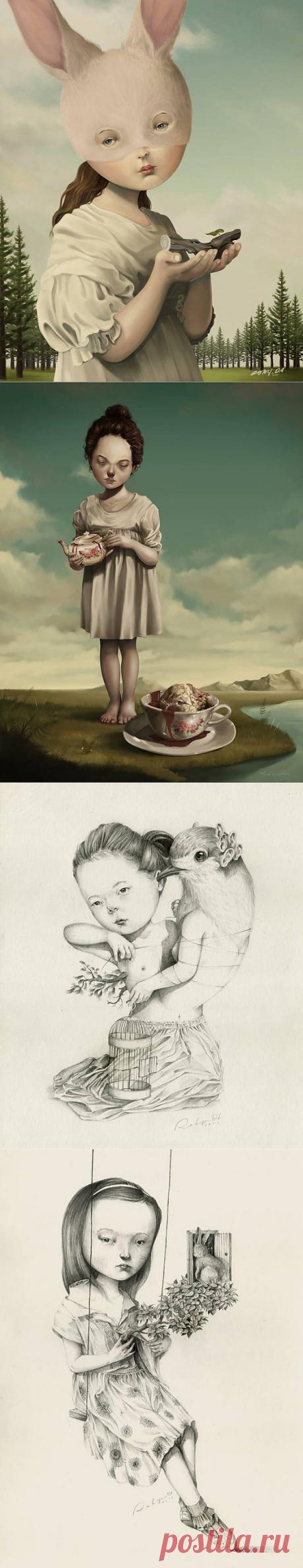 Сюрреалистичный примитивизм художницы Roby Dwi Antono