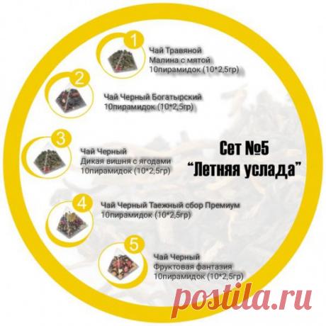 Купить Сет № 5 Сет Летняя услада: Фруктово-ягодный чай в пирамидках