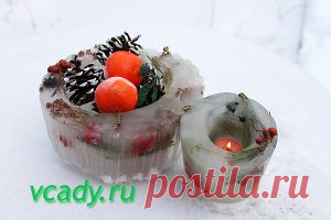 Ледяные украшения для сада