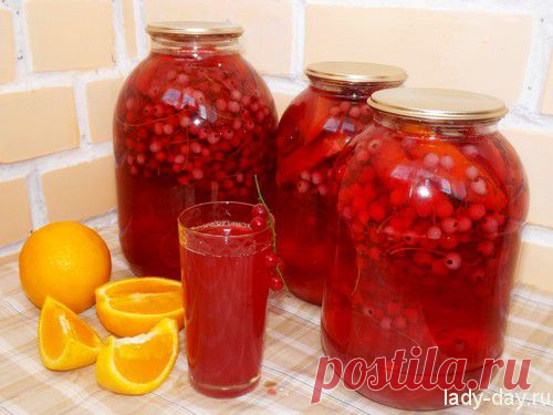 Компот из красной смородины с апельсином | Простые рецепты с фото