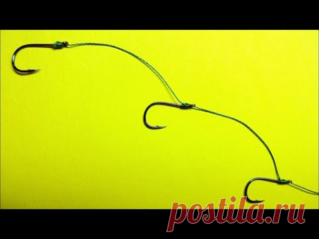 Как привязать крючок к леске без узла no knot | безузловой узел для рыбалки NoKnot | рыболовные узлы - YouTube