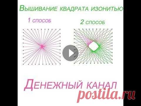 2 способа вышивания квадрата в технике изонить Ссылка для скачивания схемы:...