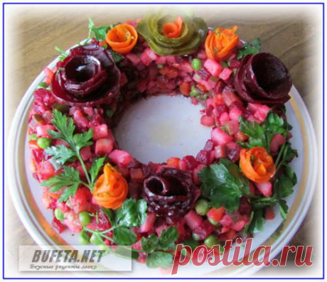 КУЛИНАРНЫЙ ДНЕВНИК !!! **Разделы: Главная, Все Рецепты, Мультиварка, Обратная связь, Рецепты читателей, Обо мне -автор Алёна, г. Одесса.  //На фото: винегрет &quot;Рождественский венок&quot;