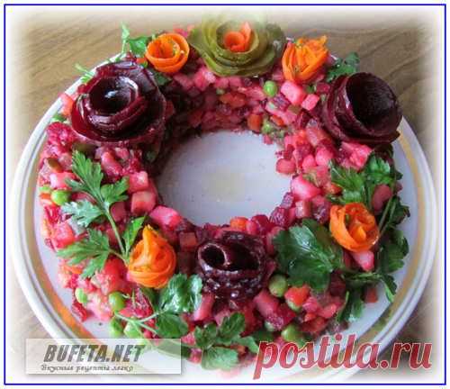 КУЛИНАРНЫЙ ДНЕВНИК !!! **Разделы: Главная, Все Рецепты, Мультиварка, Обратная связь, Рецепты читателей, Обо мне -автор Алёна, г. Одесса.  //На фото: винегрет "Рождественский венок"