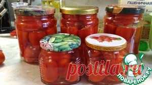 Квашеные помидоры с чесноком - кулинарный рецепт