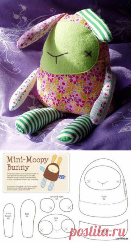 мягкая игрушка своими руками заяц выкройка | Игрушки своими руками