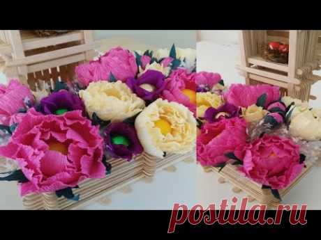 CREPE PAPER PEONY FLOWER TUTORIAL