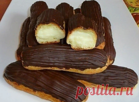 Домашние эклеры - самые вкусные | ВилкаНож | Яндекс Дзен