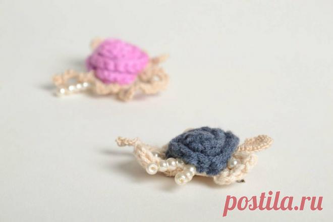 Вязаные броши | Клуб красоты и здоровья | Дзен