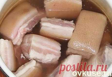 Сало в чесночно-соляном растворе