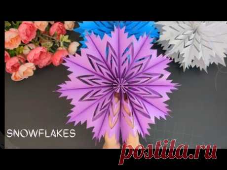 How To Make Snowflakes 🌨️ Sarah #papercraft #origami #diy