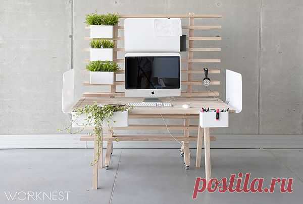 Стенка, стол или рабочее место. Дизайнерская модульная мебель Worknest | Дом-Цветник
