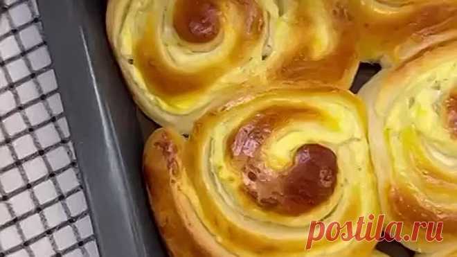 🥯 Пышные булочки с творогом