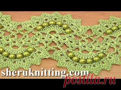 Beaded Crochet Lace Tape Tutorial 26 Part 1 of 2 - YouTube
