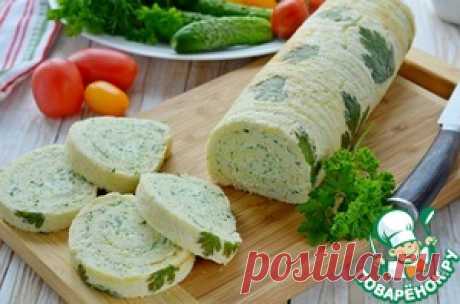 Кабачковый рулет с творожной начинкой - кулинарный рецепт